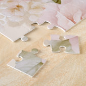 Romantische Crème Blush Rozen Bloemen Legpuzzel (Zijkant)