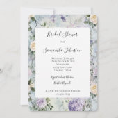 Romantische Crème paarse bloemen Vrijgezellenfeest Kaart (Voorkant)