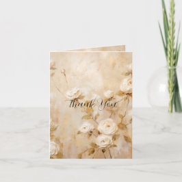 Romantische Crème Rozen Bedankt