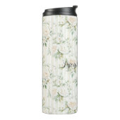 Romantische Crème Rozen Bloemstuk Thermosbeker (Gedraaid links)