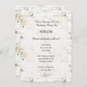 Romantische Crème Witte Bloemen Boho Verjaardag Kaart (Voorkant / Achterkant)