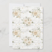 Romantische Crème Witte Bloemen Boho Verjaardag Kaart (Achterkant)