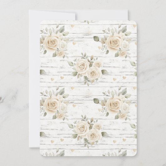 Romantische Crème Witte Bloemen Boho Verjaardag Kaart (Achterkant)