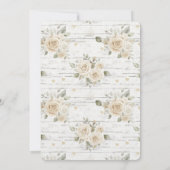 Romantische Crème Witte Bloemen Boho Vrijgezellenf Kaart (Achterkant)