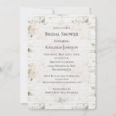 Romantische Crème Witte Bloemen Boho Vrijgezellenf Kaart (Voorkant)