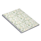 Romantische Crème Witte Rozen Bloemig Notitieboek (Rechterzijde)