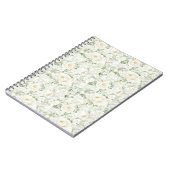 Romantische Crème Witte Rozen Bloemig Notitieboek (Linkerzijde)
