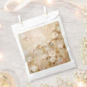 Romantische Crème Witte Rozen Bruiloft Bedankzakje (Geknipt)