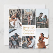 Romantische Custom Jubileum Photo Collage Kaart (Voorkant)