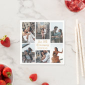 Romantische Custom Photo Collage Jubileum Party Servet (Insitu)