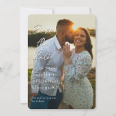 Romantische Custom Photo Sla de datum op Save The Date (Voorkant)