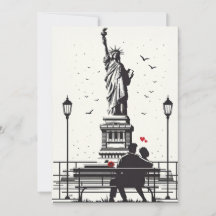 Romantische dag in New York:  Liefde bij de Vrijhe