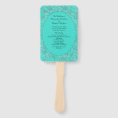Romantische Daisies Floral Turquoise bruiloft prog Handwaaier (Voorkant)