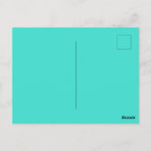 Romantische Daisies Floral Turquoise Save the Date Briefkaart (Achterkant)