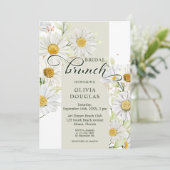 Romantische Daisy Botanische Bloemige Vogel Bruilo Kaart (Staand voorkant)