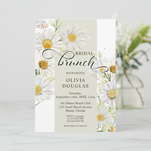 Romantische Daisy Botanische Bloemrijke Vogelbad D Kaart (Staand voorkant)