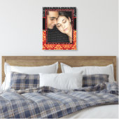 Romantische Damast voor Bruiloft Portret Ultra-Ele Canvas Afdruk (Insitu (Slaapkamer))