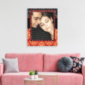 Romantische Damast voor Bruiloft Portret Ultra-Ele Canvas Afdruk (Insitu (Woonkamer))