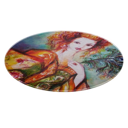 ROMANTISCHE DAME MET PAUWEENVEER  SNIJPLANK (Hoek)