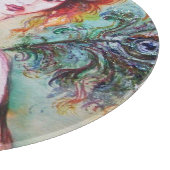 ROMANTISCHE DAME MIT PFauenfeder  Snijplank (Hoek)