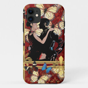 Romantische dansers en vlinders Case-Mate iPhone case