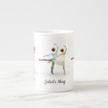 Romantische dansers met uw eigen naam of tekst