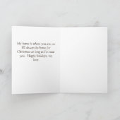 Romantische Darkwood open haard Kerstmis Kaart (Binnen)