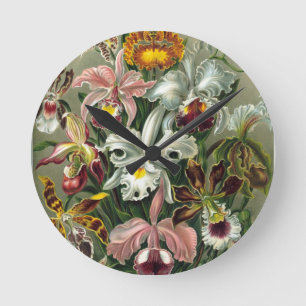 romantische date bloemen rsvp kleurrijk chic ronde klok
