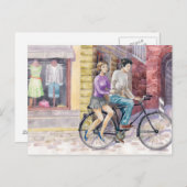 Romantische datum briefkaart (Voorkant / Achterkant)