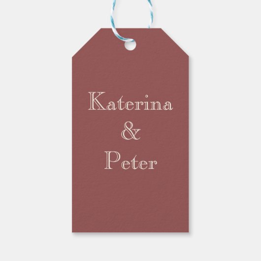 Romantische datum cadeaulabel (Achterkant)