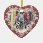 Romantische datum keramisch ornament (Voorkant)