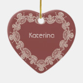 Romantische datum keramisch ornament (Achterkant)