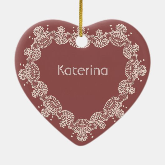 Romantische datum keramisch ornament (Achterkant)