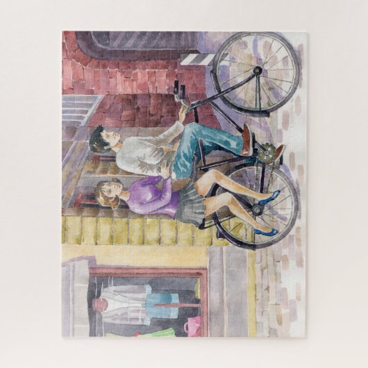 Romantische datum legpuzzel (Verticaal)