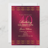 Romantische decoratieve rand, granaatjuweel verjaa kaart (Voorkant)