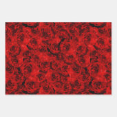 Romantische Deep Red Rose esthetische Valentijnsda Inpakpapier Vel (Voorkant 3)