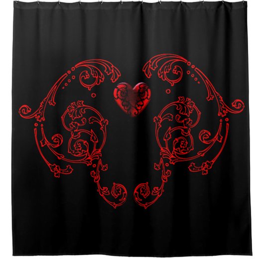 Romantische, delicate Gothic Douchegordijn (Voorkant)