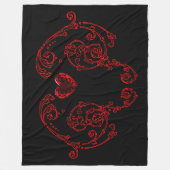 Romantische, delicate Gothic Fleece Deken (Voorkant)