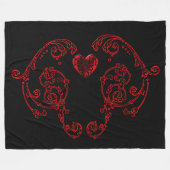 Romantische, delicate Gothic Fleece Deken (Voorkant (Horizontaal))