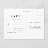 Romantische dennen, bergen & meer | Moderne RSVP Uitnodiging Briefkaart (Achterkant)