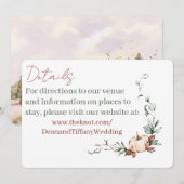 Romantische Detailkaarten voor een herfstbruiloft Save The Date (Voorkant / Achterkant)