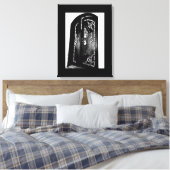 Romantische deur canvas afdruk (Insitu (Slaapkamer))