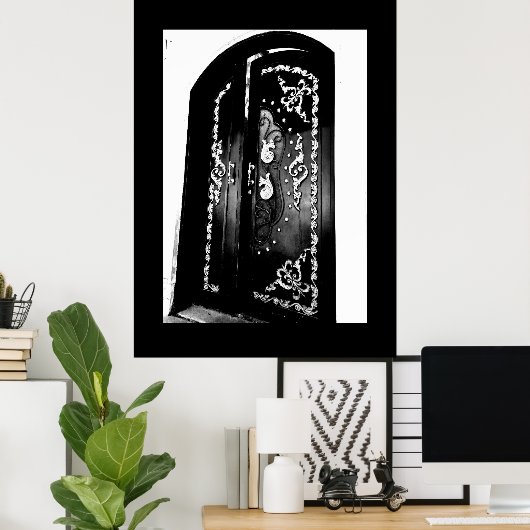 Romantische deur poster (Thuiskantoor)