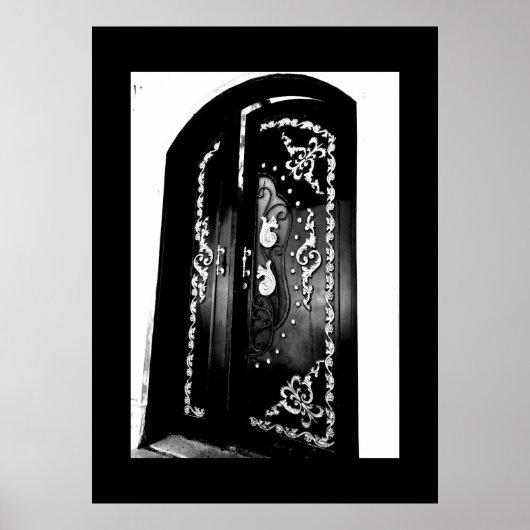 Romantische deur poster (Voorkant)