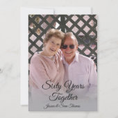 Romantische diamanten foto 60 bruiloft Jubileum Kaart (Voorkant)