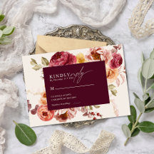 Romantische Diep Bourgondische Bloemige Elegante T