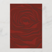 Romantische dieprode roos bloemige trouwdetails informatiekaartje (Achterkant)