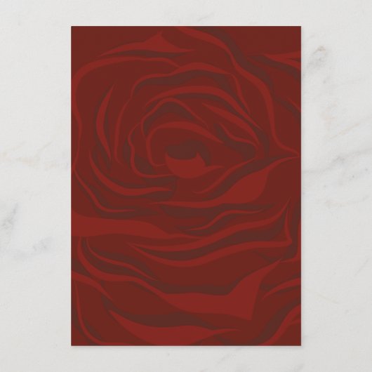 Romantische dieprode roos bloemige trouwdetails informatiekaartje (Achterkant)