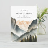 Romantische digitale berg save the date (Staand voorkant)