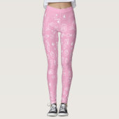 romantische doedel leggings (Voorkant)